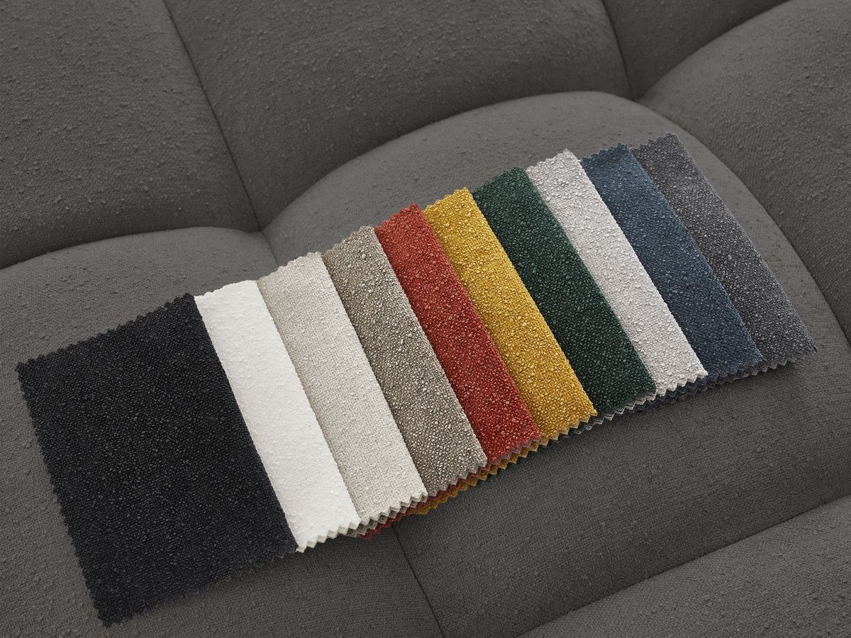 Canapé panoramique convertible coffre EVEREST tissu texturé