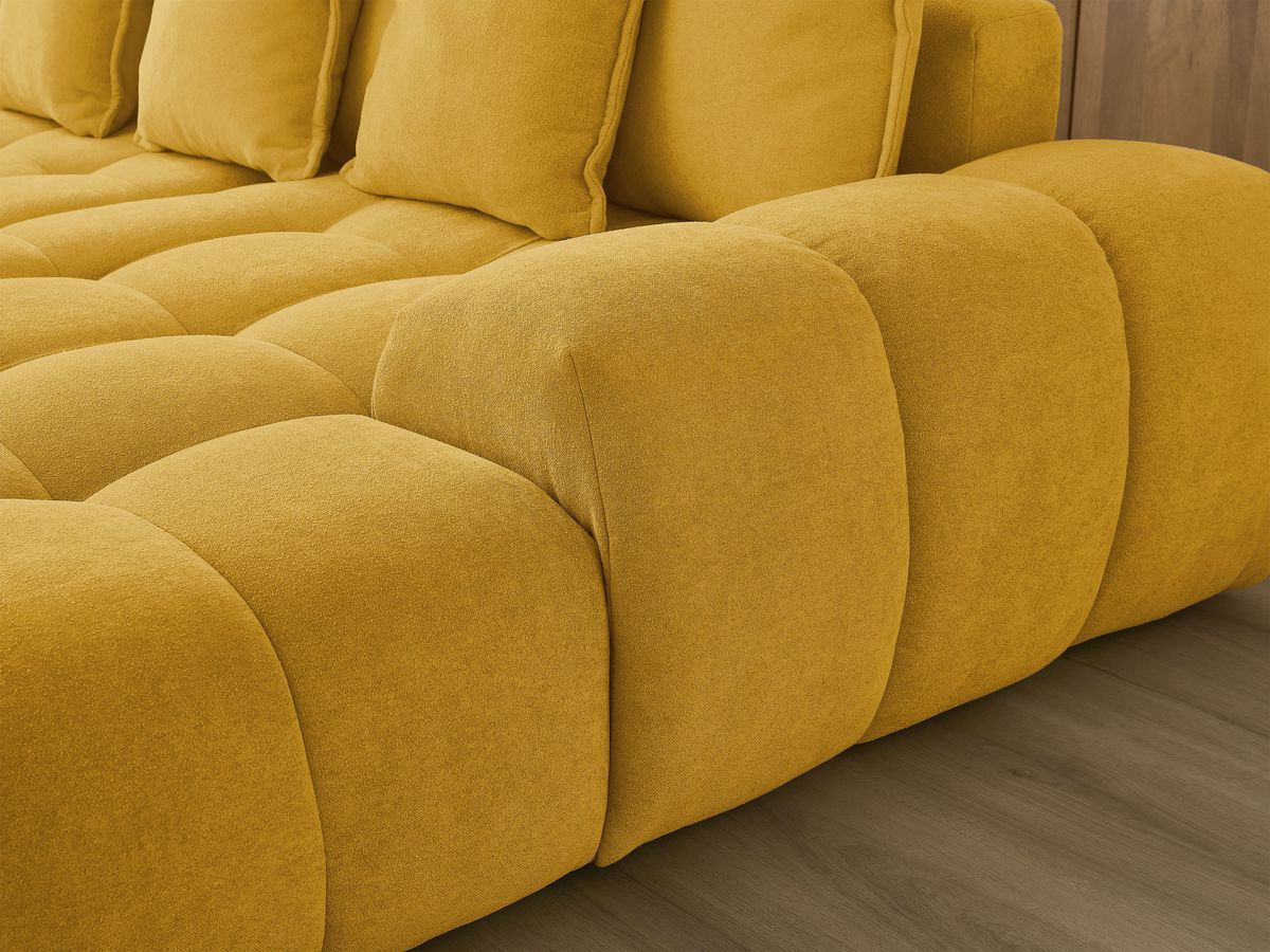 Canapé panoramique convertible coffre EVEREST tissu texturé