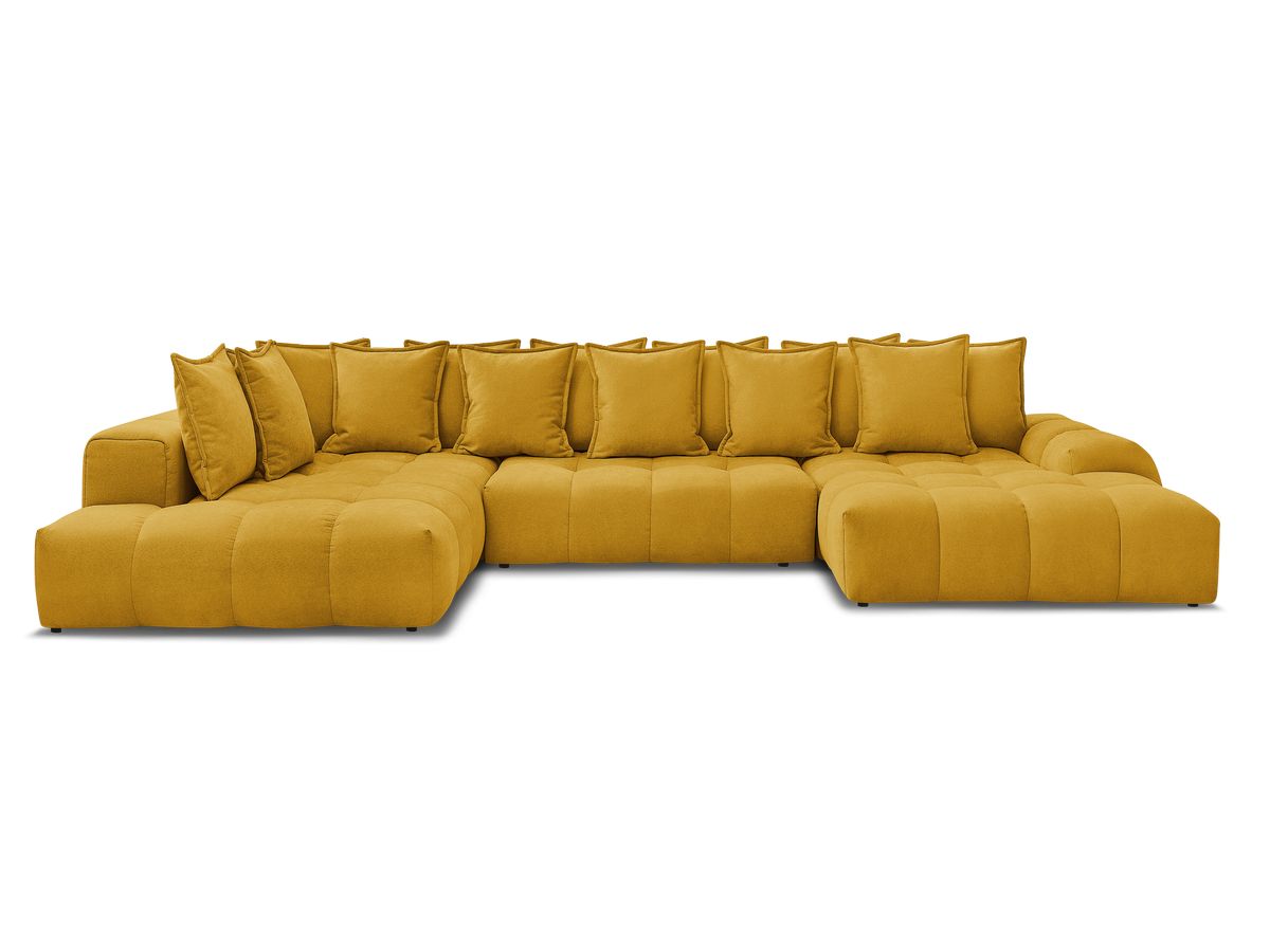 Canapé panoramique convertible coffre EVEREST tissu texturé