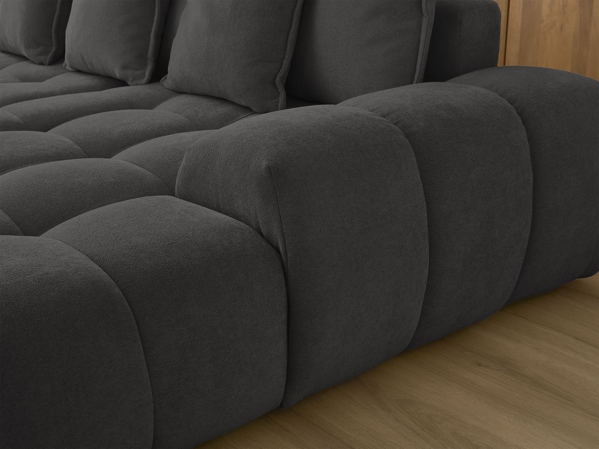Canapé panoramique convertible coffre EVEREST tissu texturé