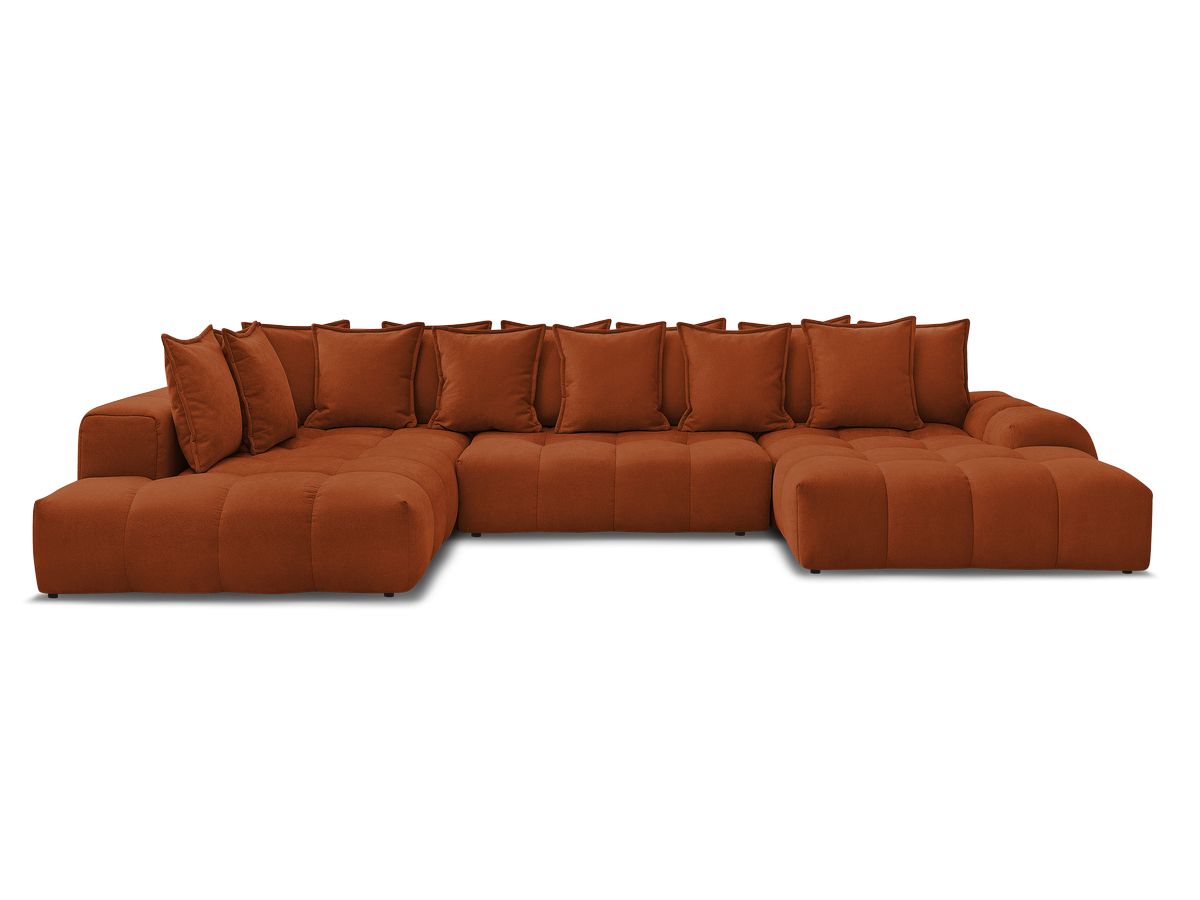 Canapé panoramique convertible coffre EVEREST tissu texturé