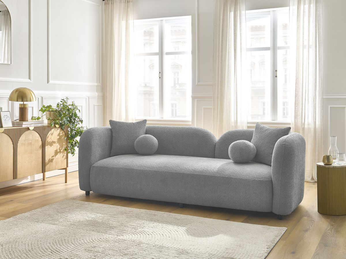 Canapé droit 3 places HAILEY gris clair — vue 6