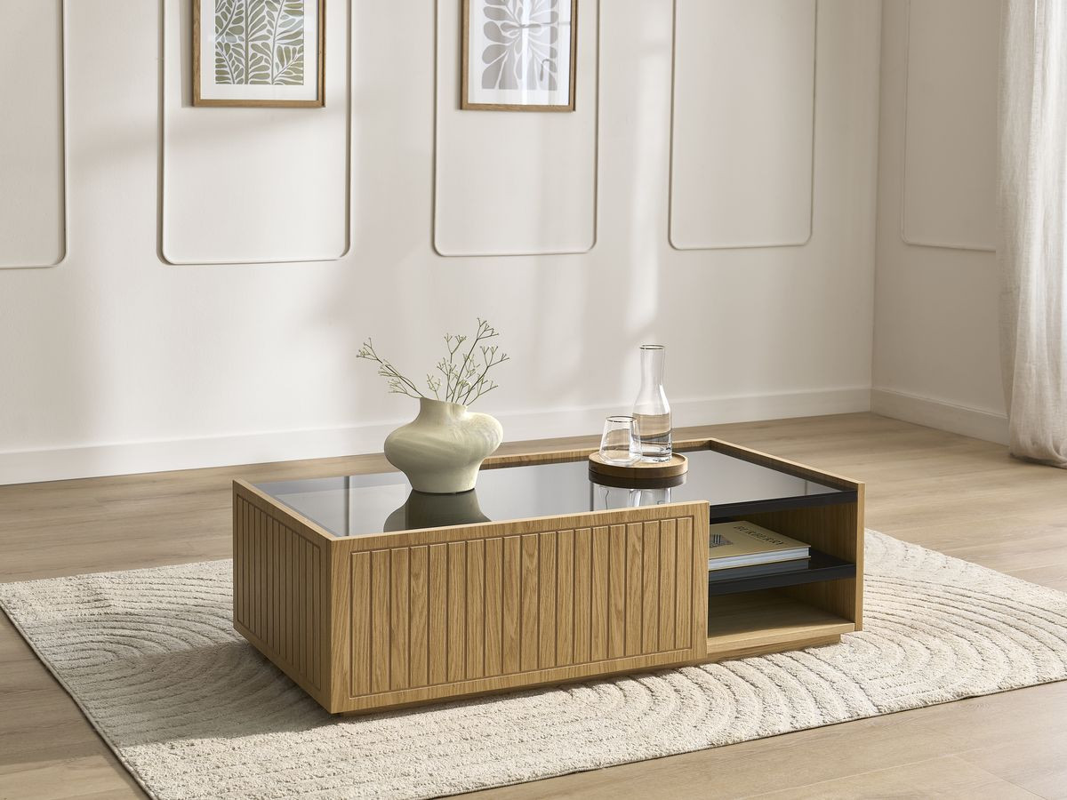 THEMYS 100 cm salontafel in massief eiken fineer