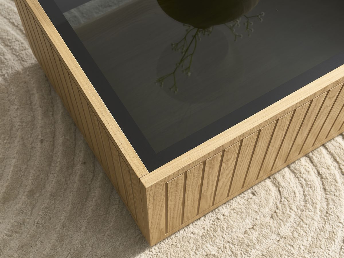 THEMYS 100 cm salontafel in massief eiken fineer