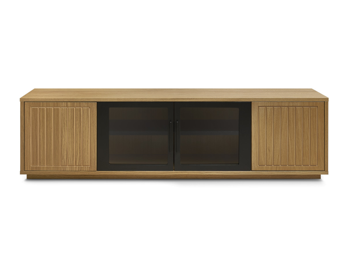 THEMYS 4-deurs tv-meubel 160 cm massief eiken fineer