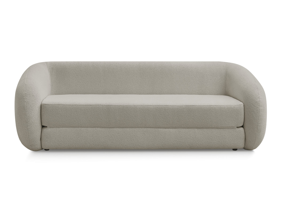 Canapé droit convertible déplimousse NEYO tissu bouclette