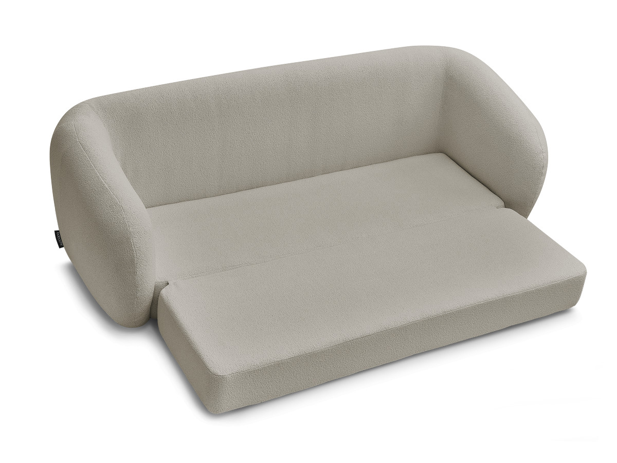Canapé droit convertible déplimousse NEYO tissu bouclette