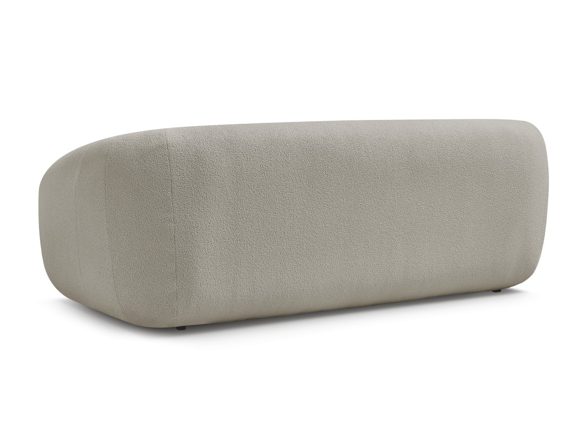 Canapé droit convertible déplimousse NEYO tissu bouclette