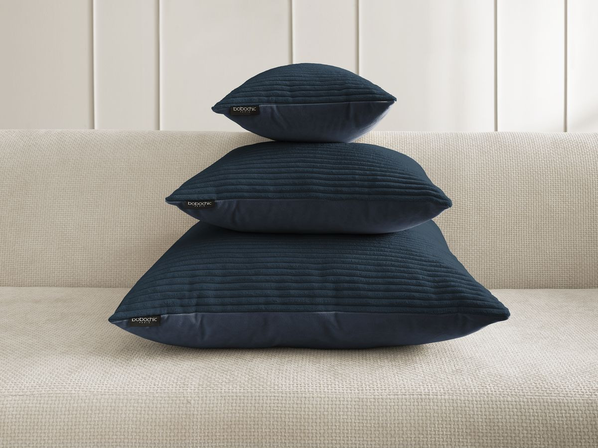 Coussin biface STOCKHOLM bleu — vue 5