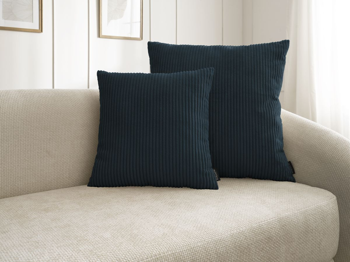 Coussin biface STOCKHOLM bleu — vue 3