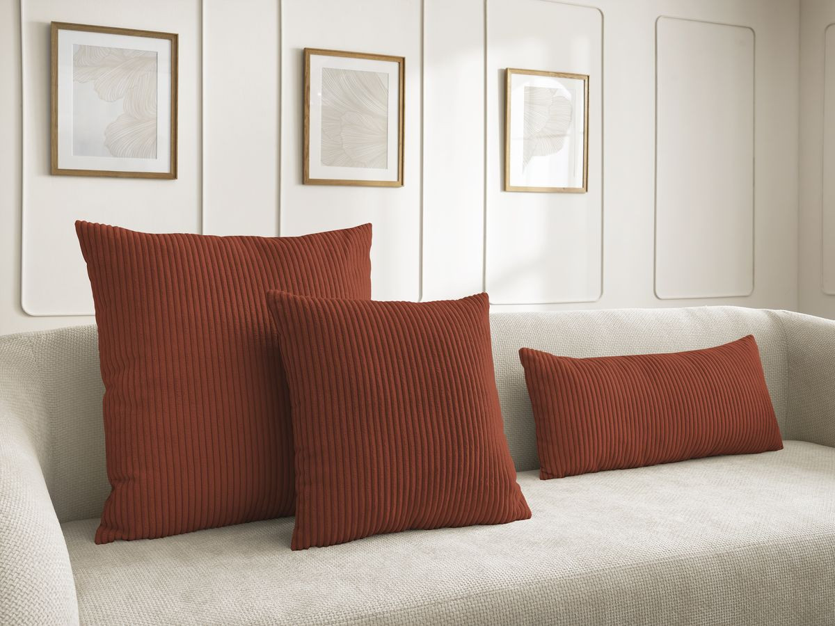 Lot de 2 coussins bifaces STOCKHOLM terracotta — vue 6