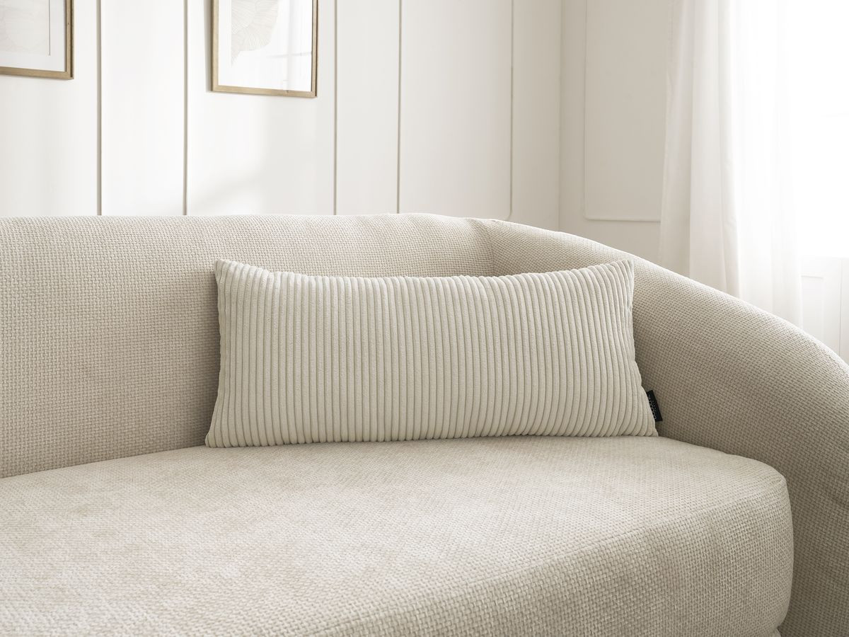 set van 2 omkeerbare stockholm kussens gekleurd beige