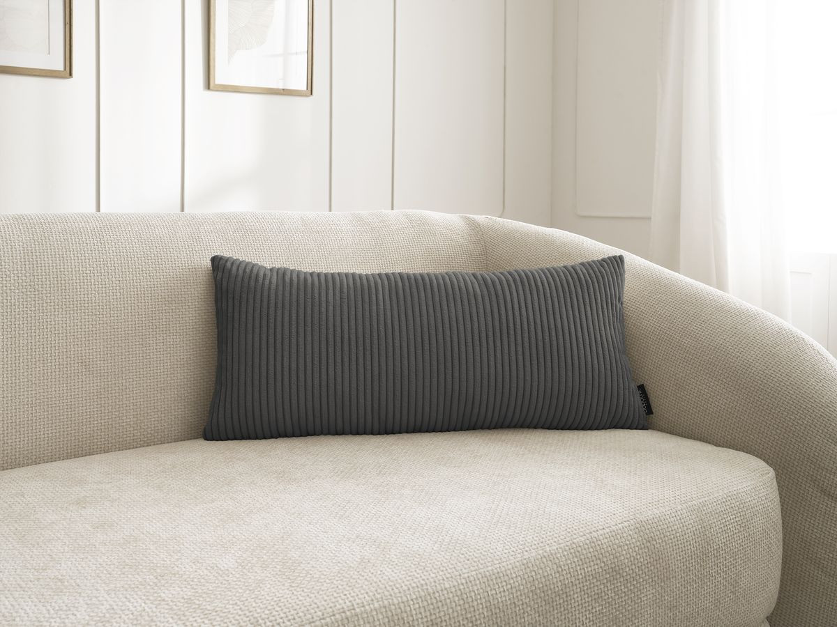 set van 2 omkeerbare stockholm kussens gekleurd grijs