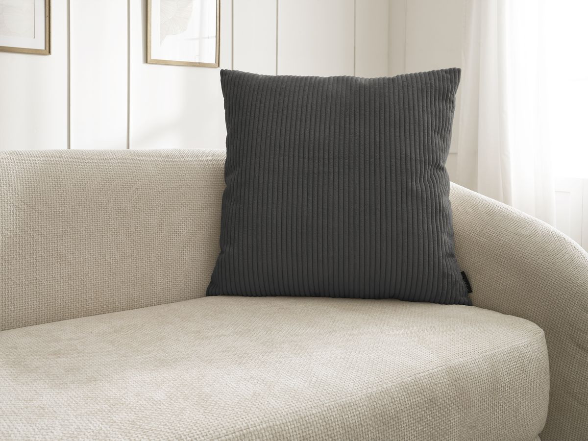 set van 2 omkeerbare stockholm kussens gekleurd grijs
