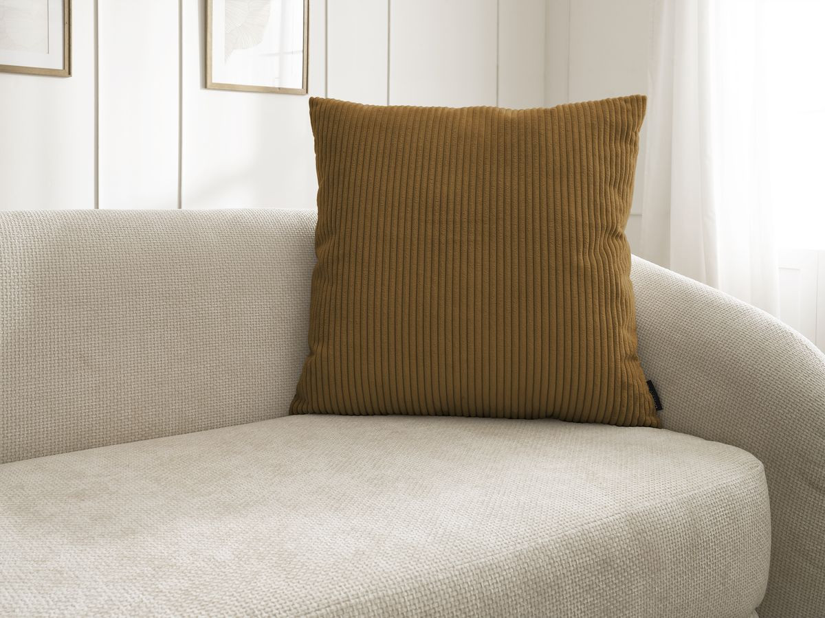 set van 2 omkeerbare stockholm kussens gekleurd geel