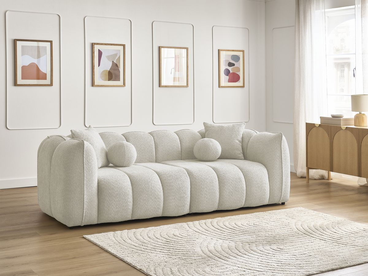 Canapé droit 3 places DENVER beige — vue 6