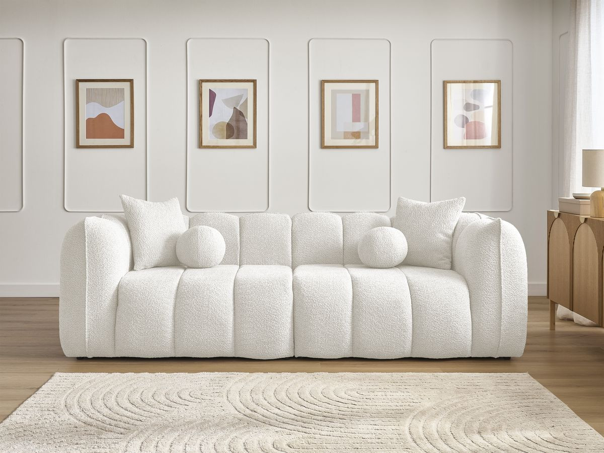 Canapé droit 3 places DENVER blanc — vue 5