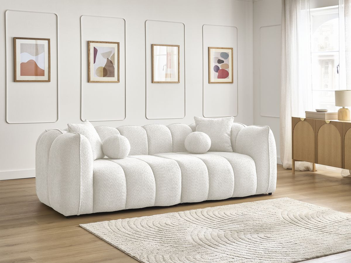 Canapé droit 3 places DENVER blanc — vue 6