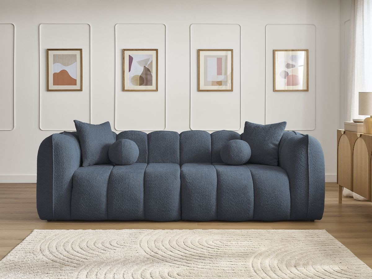 Canapé droit 3 places DENVER bleu foncé — vue 5