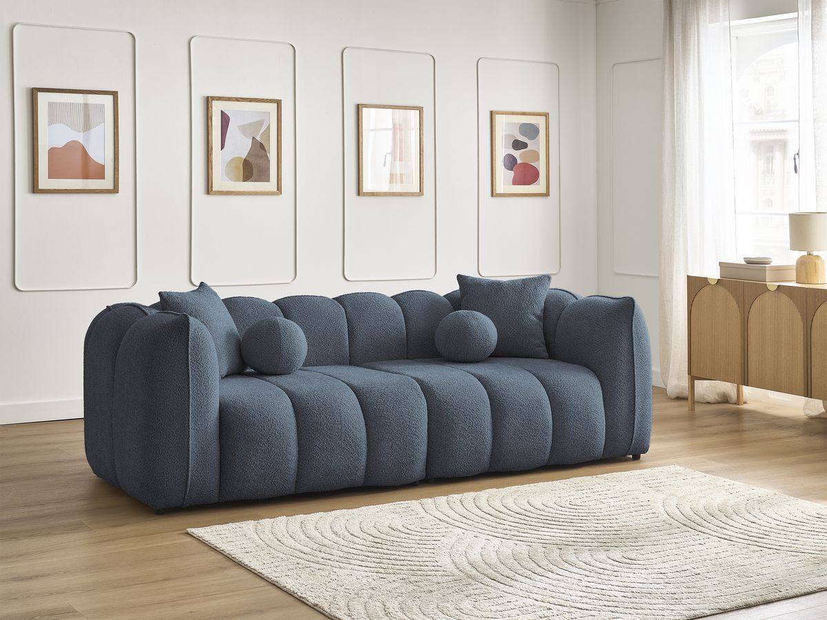 Canapé droit 3 places DENVER bleu foncé — vue 6