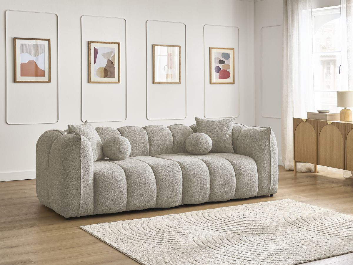 Canapé droit 3 places DENVER taupe — vue 6