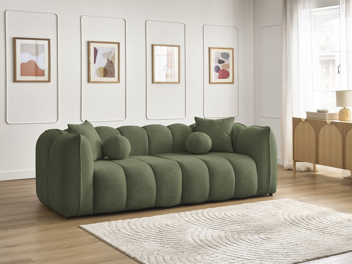 Canapé droit 3 places DENVER vert — vue 6