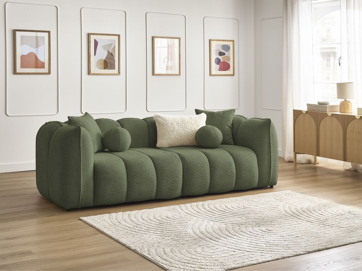 Canapé droit 3 places DENVER vert
