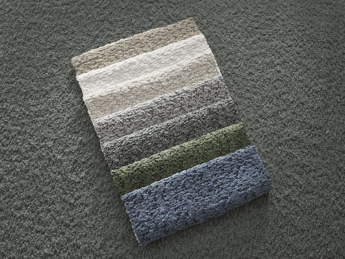 Canapé droit 3 places DENVER avec pouf gris foncé — vue 4