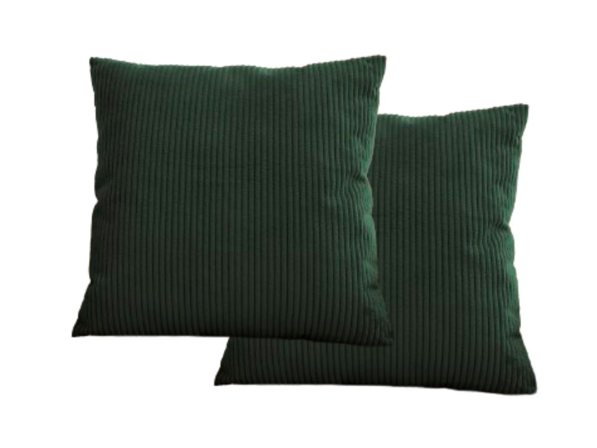 Lot de 2 coussins bifaces STOCKHOLM vert 60x60  BOBOCHIC