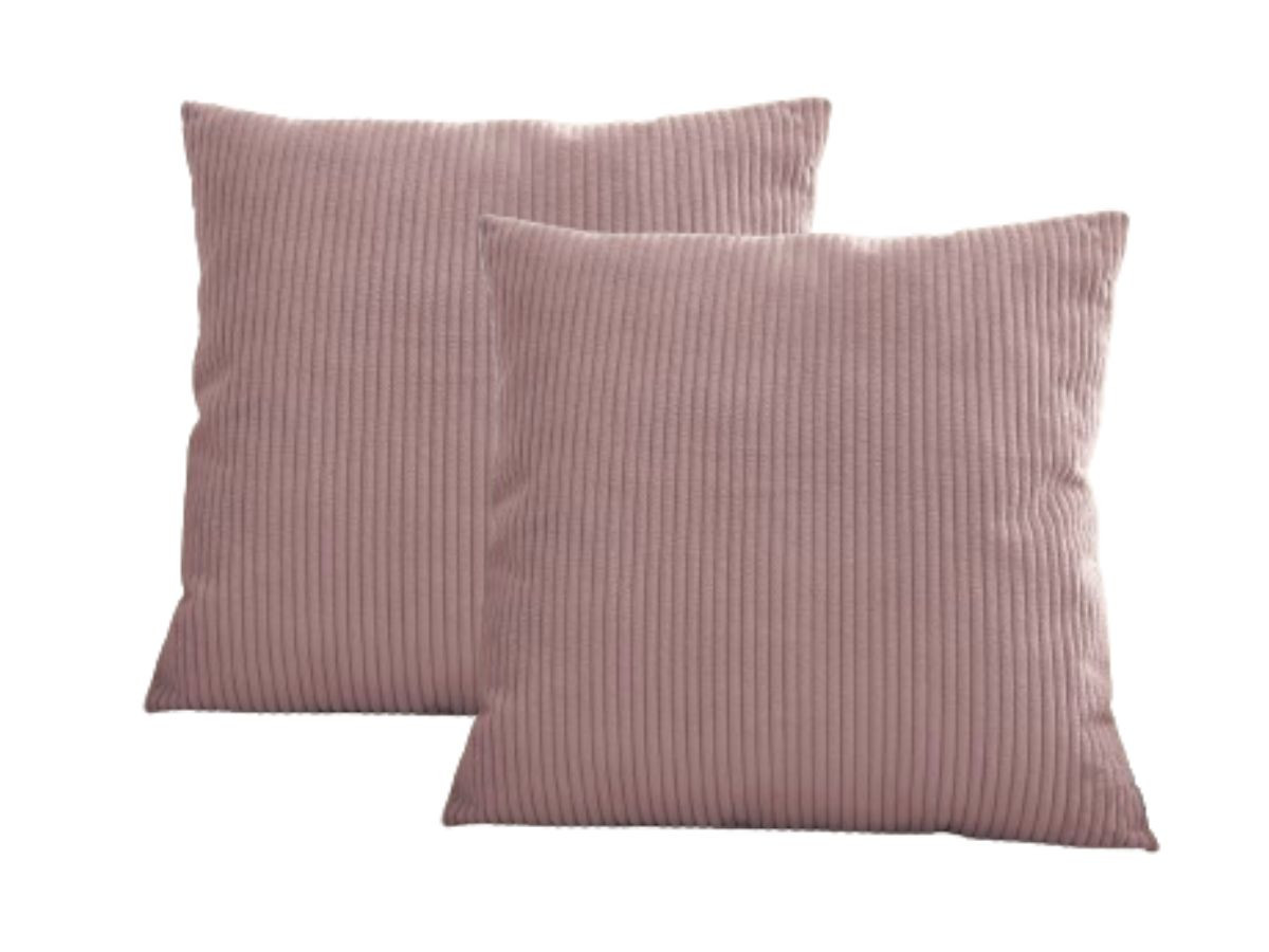 Lot de 2 coussins bifaces STOCKHOLM violet 60x60  BOBOCHIC