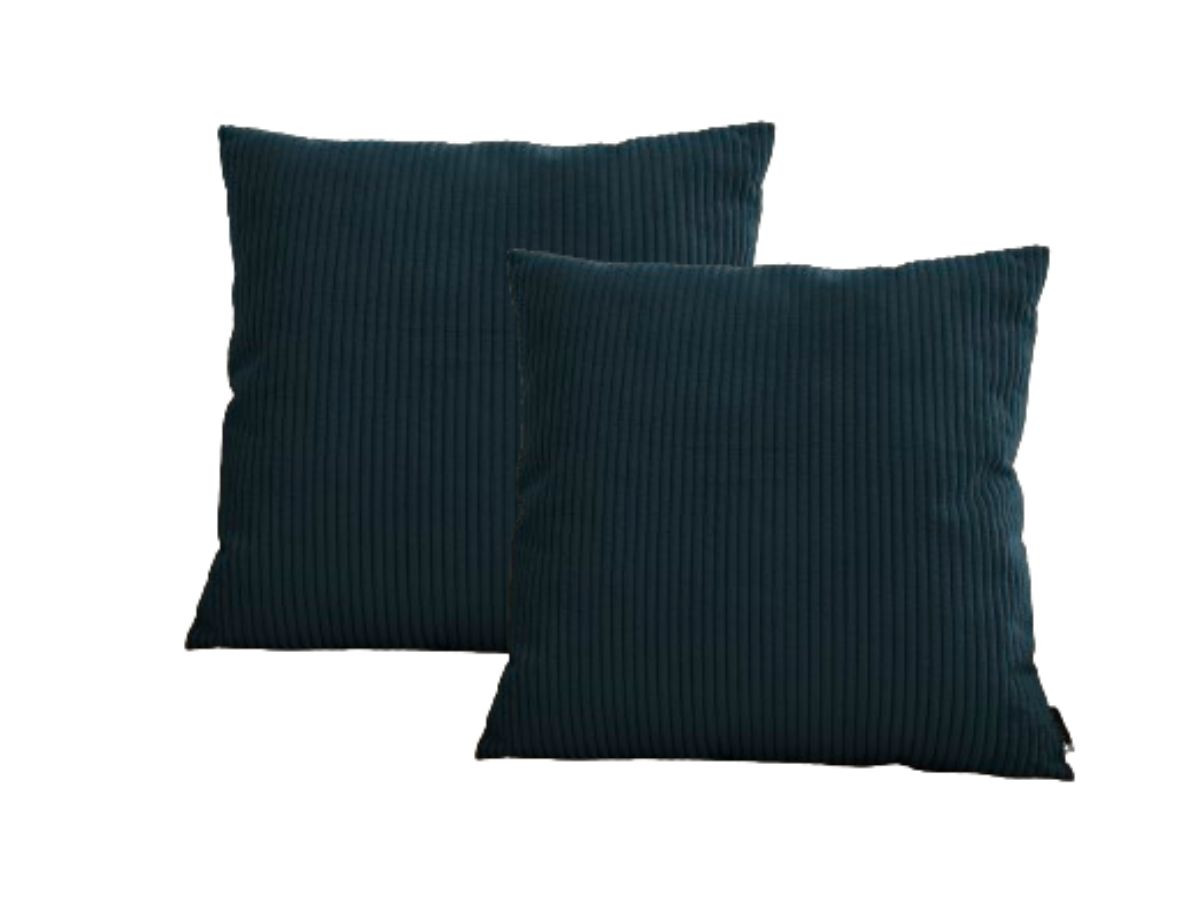 Lot de 2 coussins bifaces STOCKHOLM bleu 60x60  BOBOCHIC