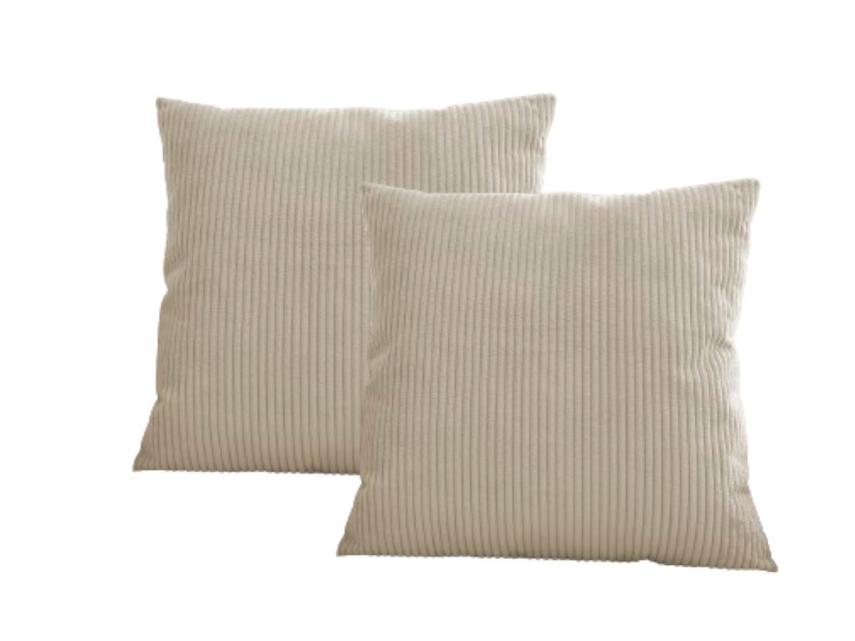 Lot de 2 coussins bifaces STOCKHOLM beige 60x60  BOBOCHIC