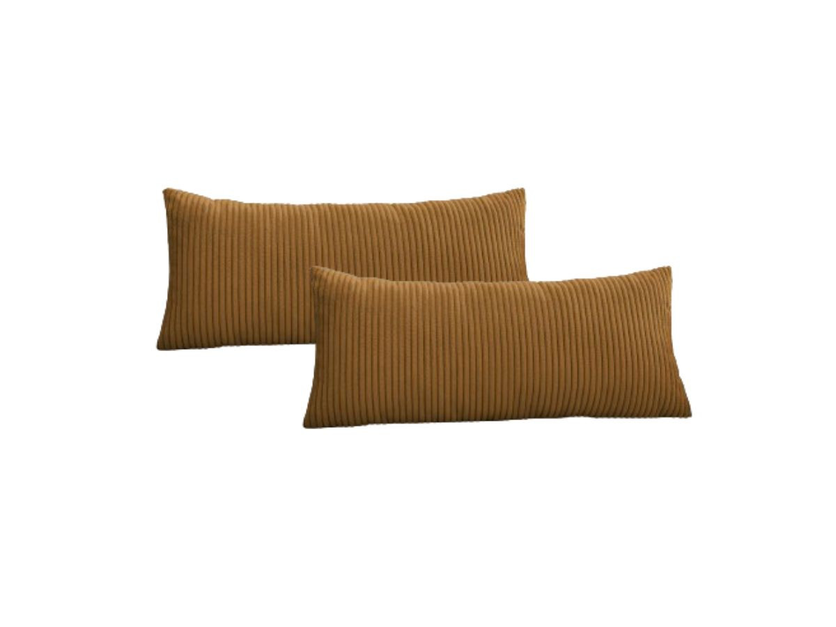 Lot de 2 coussins bifaces STOCKHOLM jaune 30x70  BOBOCHIC