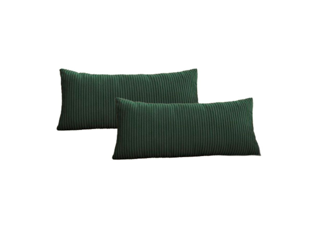 Lot de 2 coussins bifaces STOCKHOLM vert 30x70  BOBOCHIC
