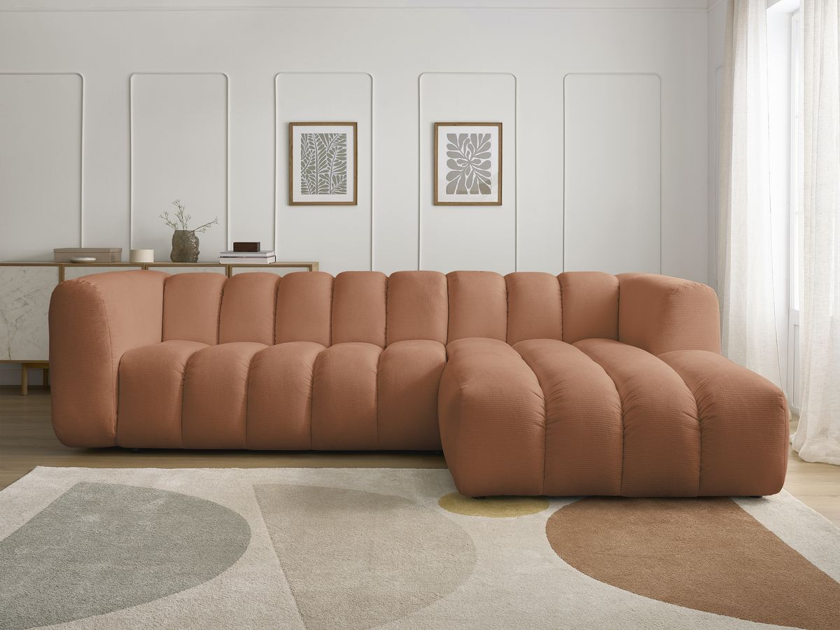 Canapé d'angle TALIA chiné orange — vue 5