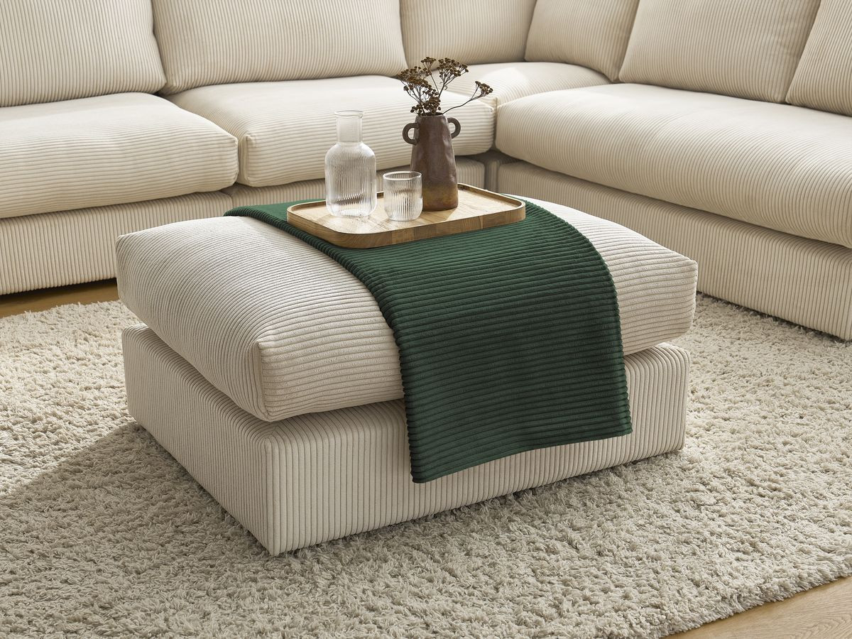 Ensemble STOCKHOLM avec plaid 140 x 180 cm + 2 coussins bifaces vert — vue 5