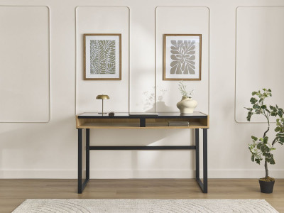 Bureau avec niche THEMYS placage chêne massif