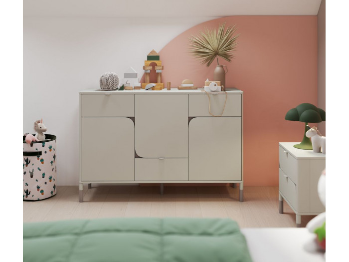 Commode 3 tiroirs 3 portes 130 cm BOREO