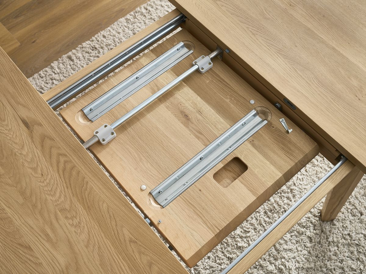 SONIA ronde uitschuifbare eettafel 120 tot 170 cm massief eiken