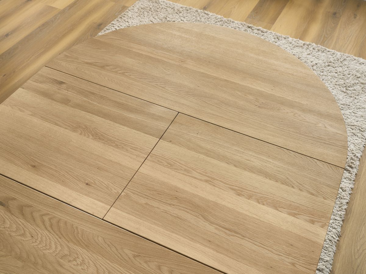 SONIA ronde uitschuifbare eettafel 120 tot 170 cm massief eiken
