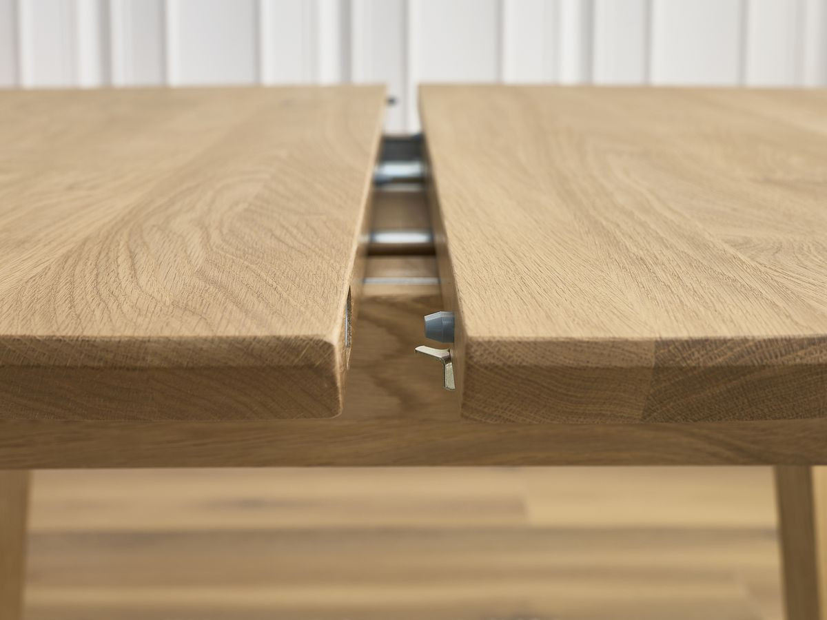 SONIA ronde uitschuifbare eettafel 120 tot 170 cm massief eiken
