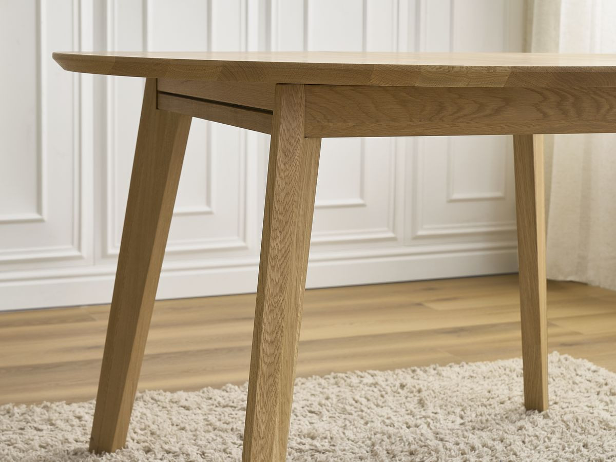 SONIA ronde uitschuifbare eettafel 120 tot 170 cm massief eiken