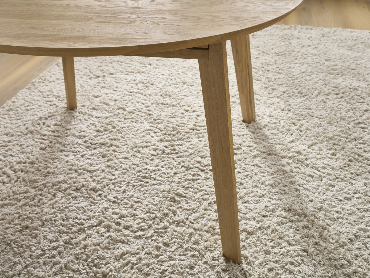SONIA ronde uitschuifbare eettafel 120 tot 170 cm massief eiken