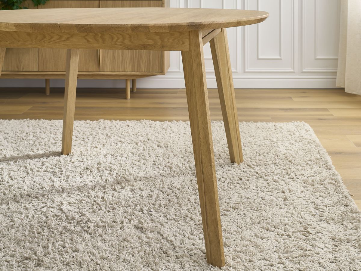 SONIA ronde uitschuifbare eettafel 120 tot 170 cm massief eiken