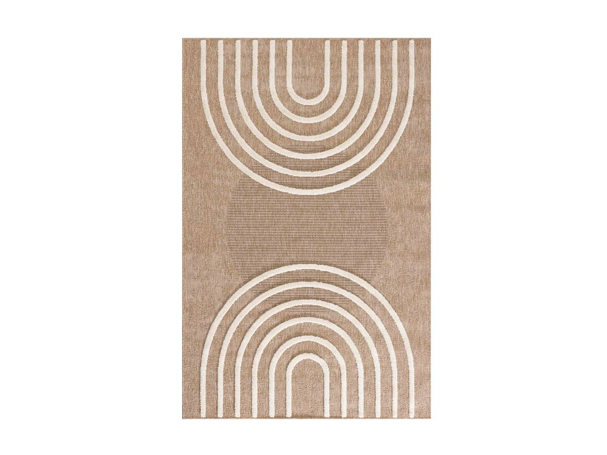 RYAN laagpolig vloerkleed met jute-look