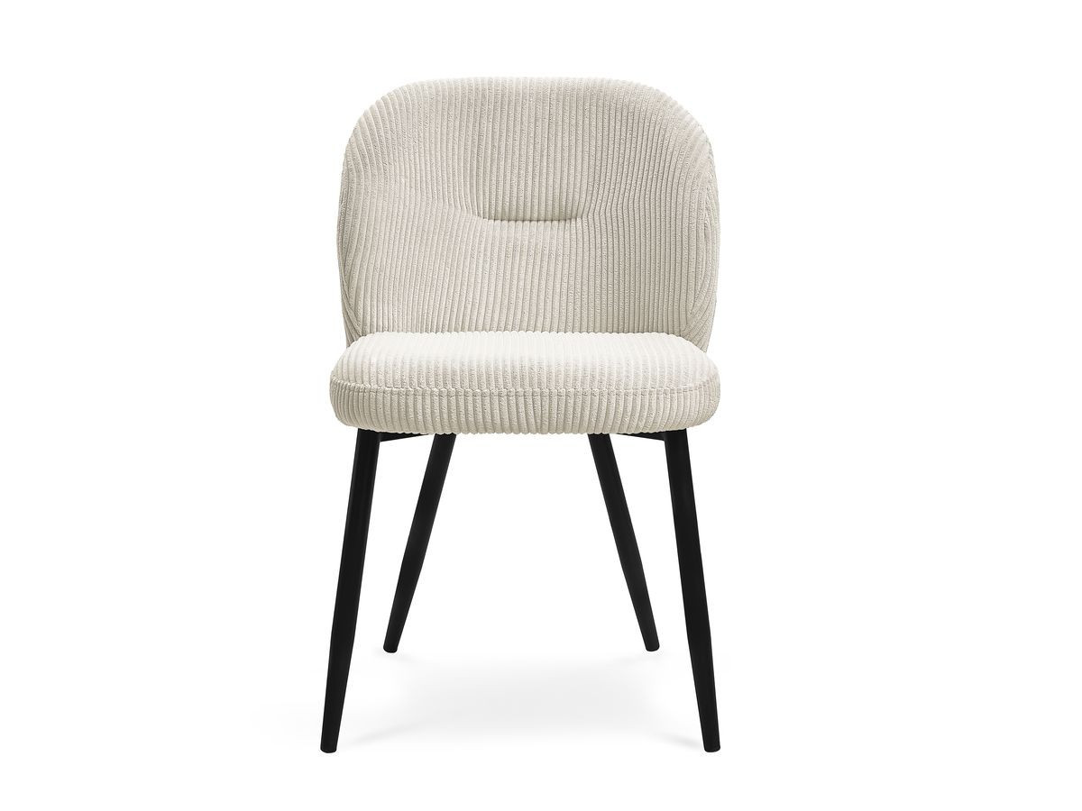 Ensemble AWANI avec table à manger extensible pieds croix chêne massif + chaises velours côtelé