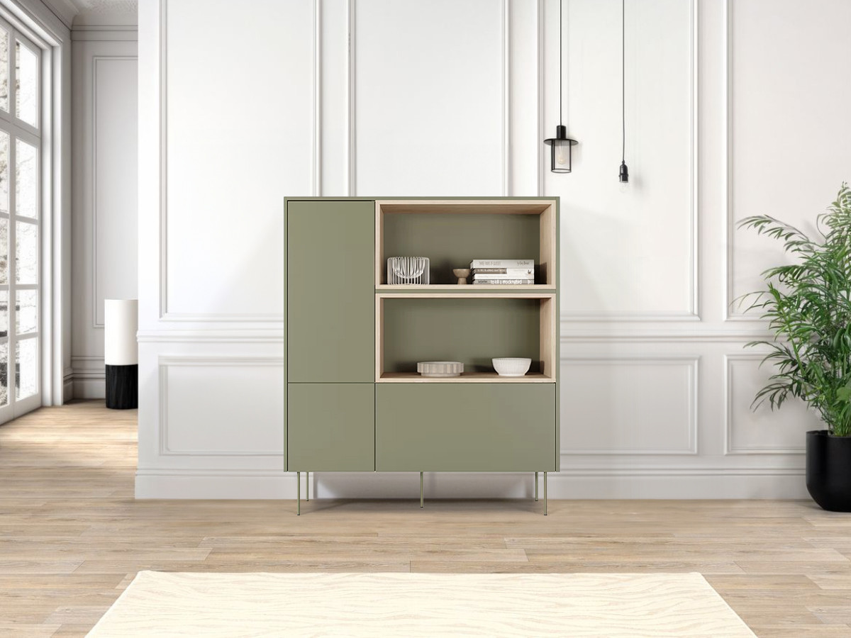 Buffet haut 2 portes 120 cm ATLAS avec niches