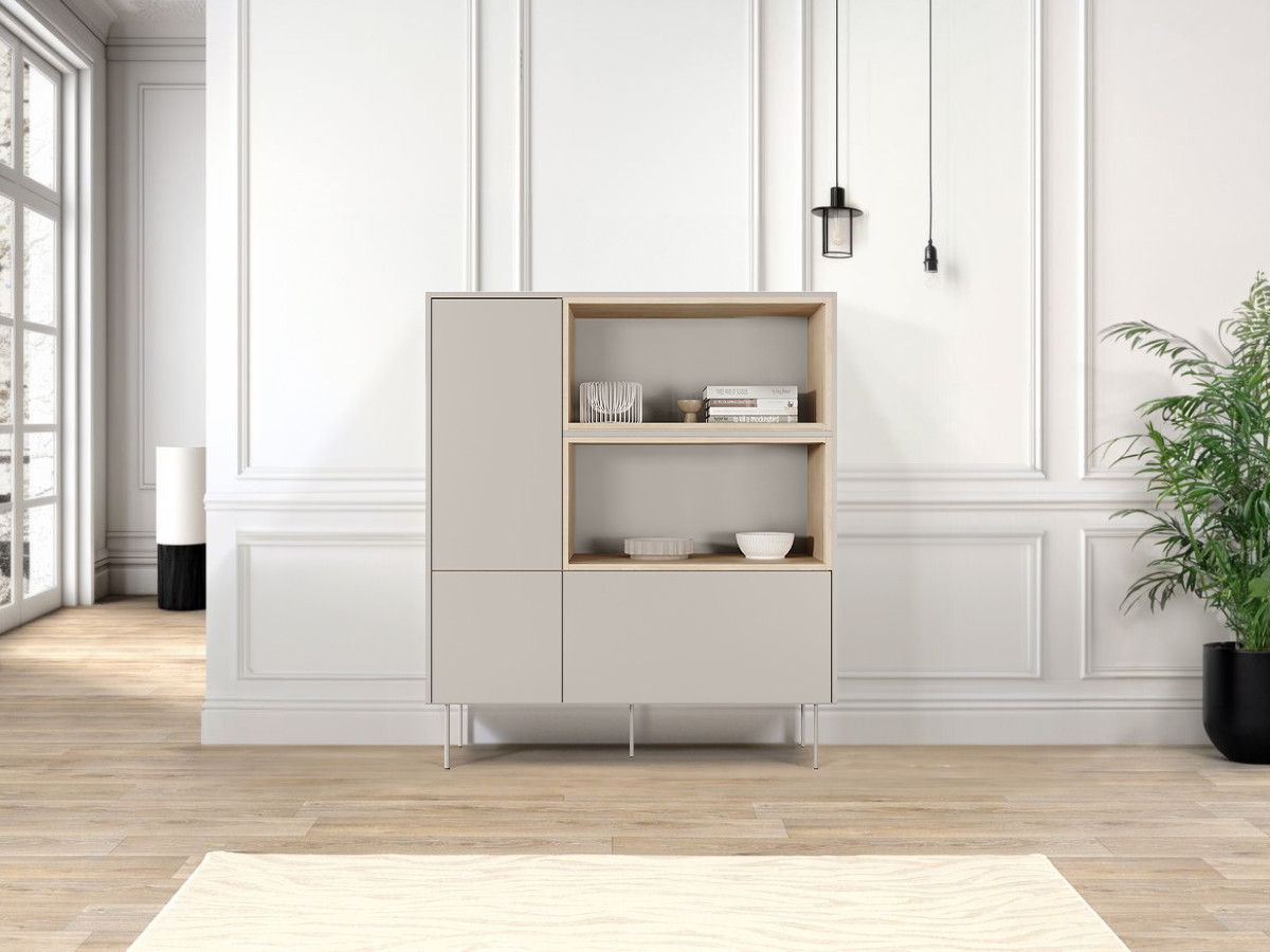 Buffet haut 2 portes 120 cm ATLAS avec niches