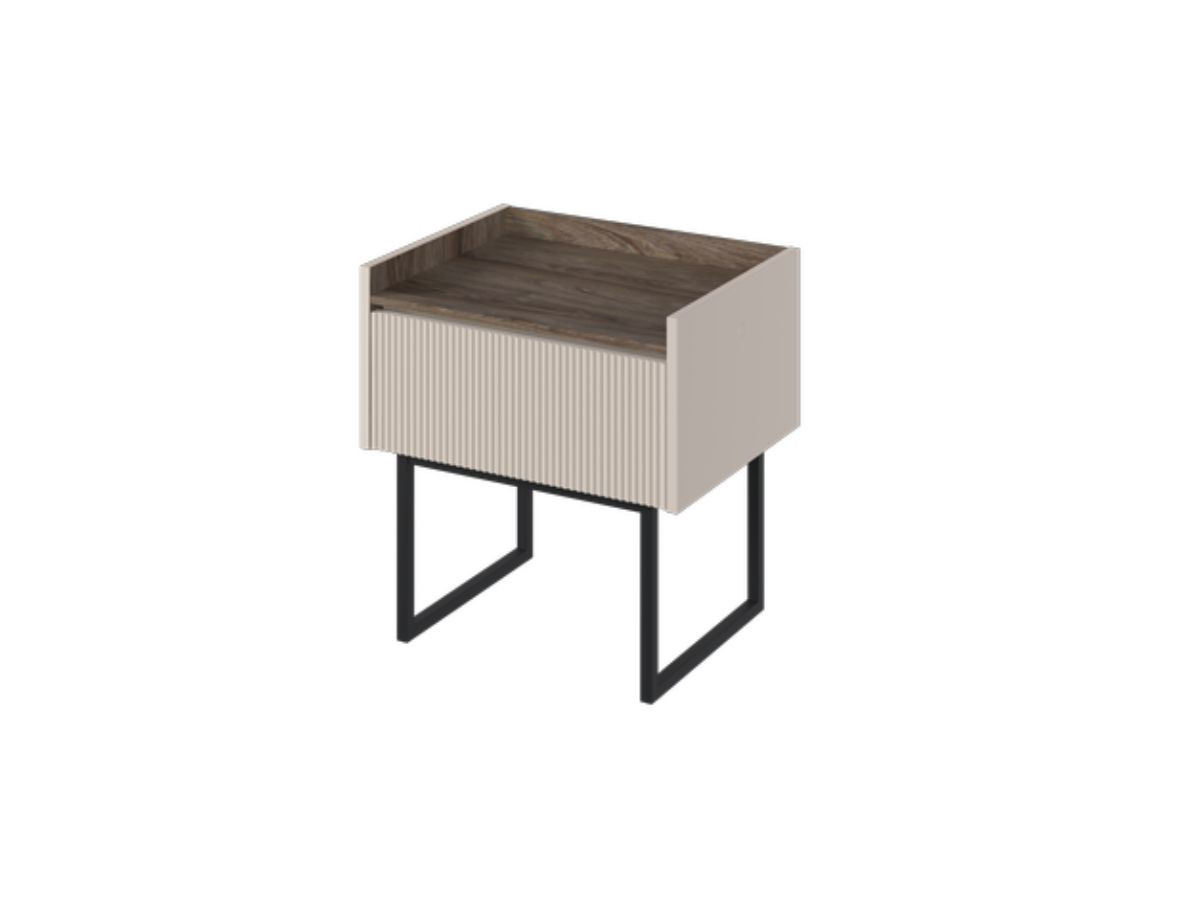 Lot de 2 chevets LOUNA 1 tiroir avec LED
