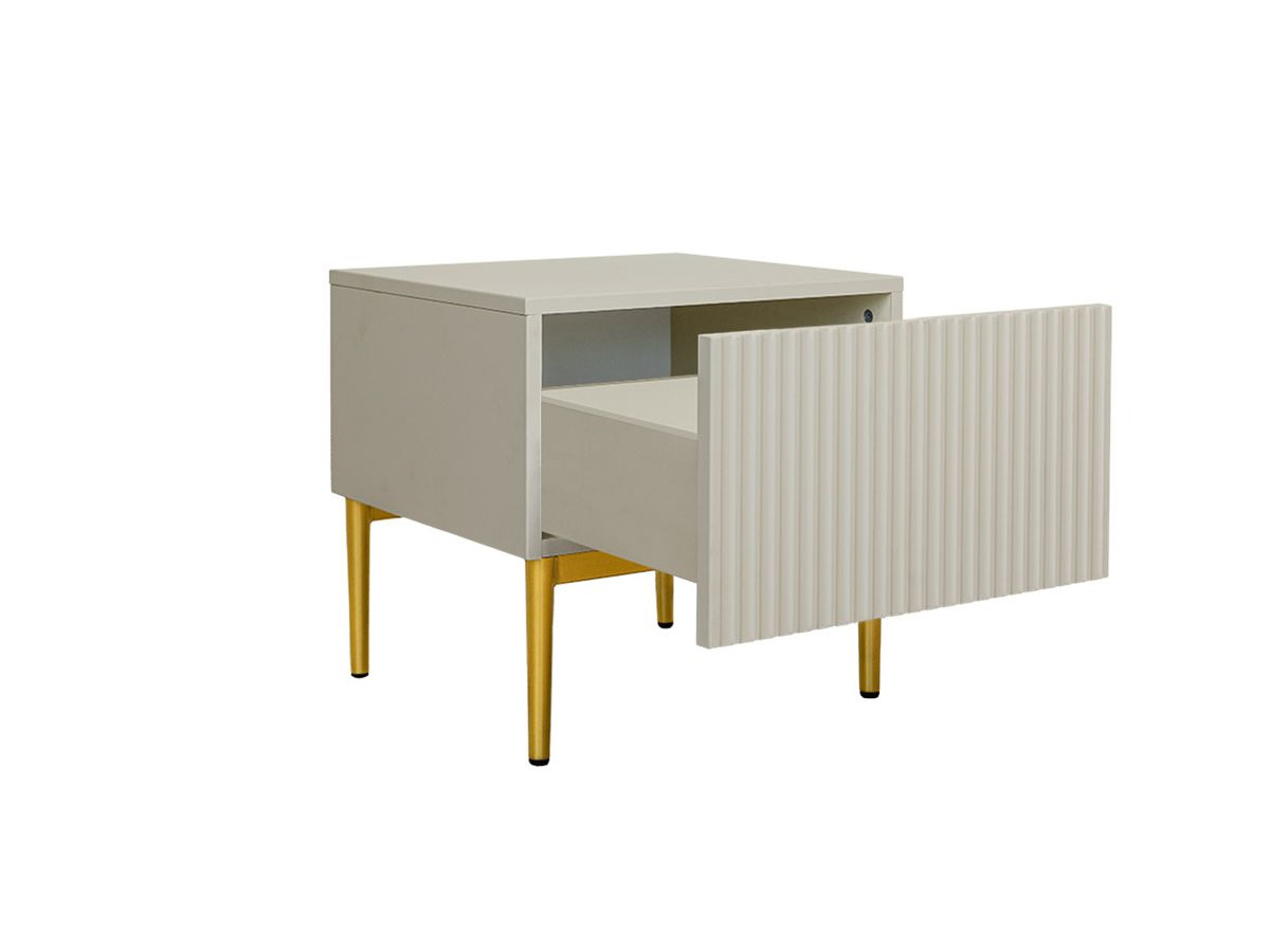 Lot de 2 chevets tiroir KASHA pieds or beige — vue 5